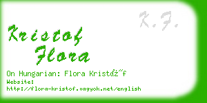 kristof flora business card